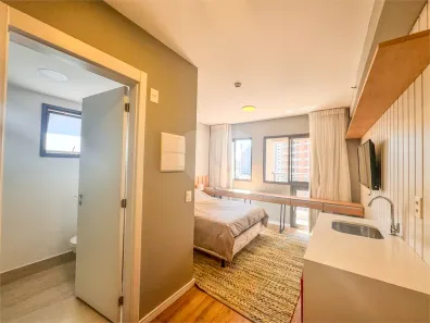 Studio com 1 Quarto para alugar, 21m² no Santo Amaro, São Paulo