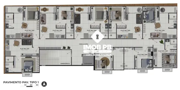 Apartamento com 1 Quarto à venda, 31m² no Jardim Oceania, João Pessoa