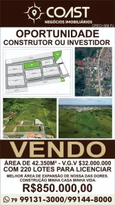 Terreno / Lote / Condomínio à venda, 42000m² no Área de Expansão, Nossa Senhora das Dores
