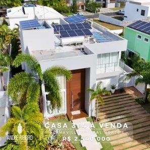Casa de Condomínio com 3 Quartos à venda, 306m² no Alphaville (Abrantes), Camaçari