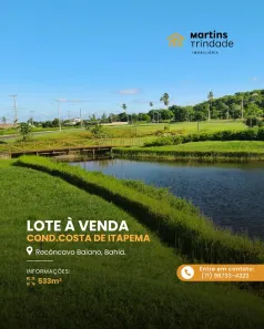 Terreno / Lote / Condomínio à venda, 533m² no Acupe, Santo Amaro