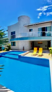 Casa de Condomínio com 4 Quartos para venda ou aluguel, 398m² no Busca Vida (Abrantes), Camaçari