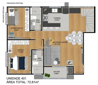 Cobertura com 3 Quartos à venda, 149m² no Cidade Jardim, São José dos Pinhais
