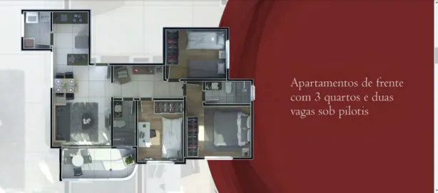 Apartamento com 3 Quartos à venda, 86m² no Cabral, Contagem