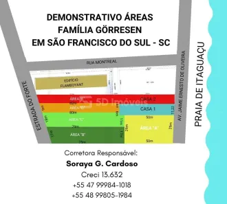 Terreno / Lote / Condomínio à venda, 1309m² no Do Ubatuba, São Francisco do Sul