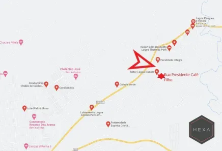 Terreno / Lote / Condomínio à venda, 1000m² no Setor Lagoa Quente, Caldas Novas