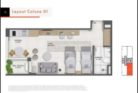Loft com 1 Quarto à venda, 33m² no Icaraí, Niterói