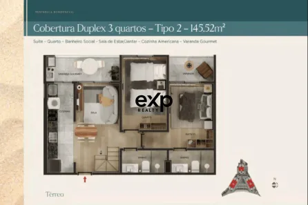 Cobertura com 3 Quartos à venda, 145m² no Samambaia, Petrópolis