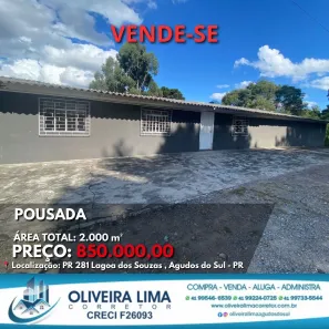 Hotel / Motel / Pousada com 6 Quartos à venda, 2000m² no , Agudos do Sul