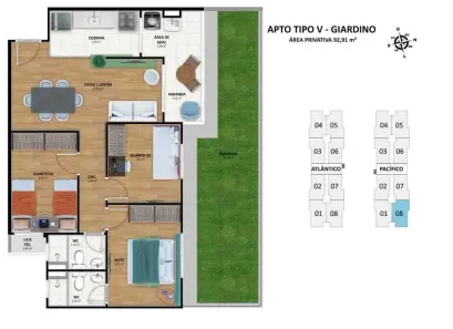 Apartamento com 2 Quartos à venda, 56m² no Atalaia, Aracaju