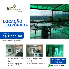 Apartamento com 2 Quartos para alugar, 82m² no Conceição de Jacareí, Mangaratiba