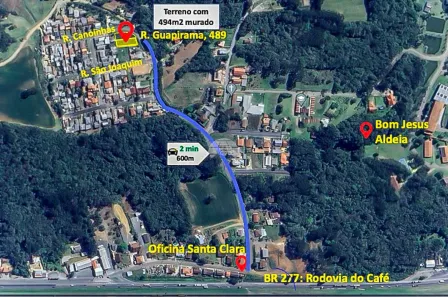 Terreno / Lote / Condomínio à venda, 494m² no Rondinha, Campo Largo