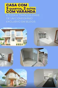 Casa de Condomínio com 3 Quartos à venda, 90m² no Rasa, Armação dos Búzios