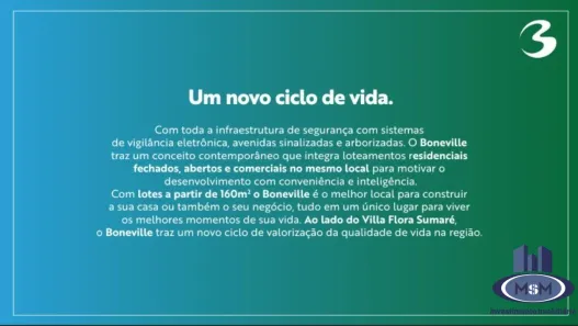 Terreno / Lote / Condomínio à venda, 160m² no Parque Manoel de Vasconcelos, Sumaré