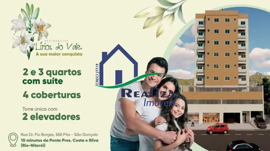 Cobertura com 3 Quartos à venda, 53m² no Pita, São Gonçalo