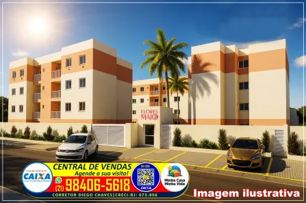 Apartamento com 2 Quartos à venda, 46m² no Santo Expedito, Itaboraí