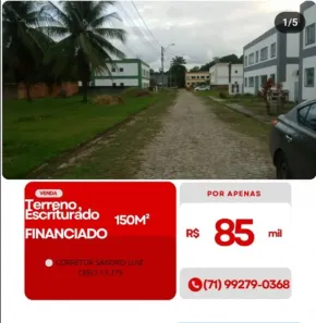 Terreno / Lote / Condomínio à venda, 150m² no Caji, Lauro de Freitas