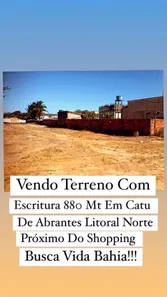 Terreno / Lote / Condomínio à venda, 880m² no Catu de Abrantes (Abrantes), Camaçari