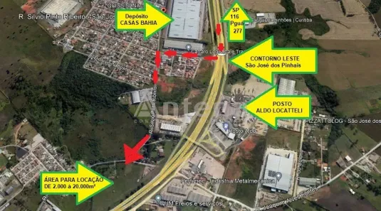 Terreno / Lote / Condomínio para alugar, 2000m² no Quississana, São José dos Pinhais