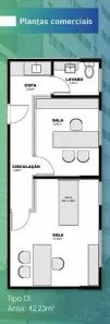 Conjunto Comercial / Sala para alugar, 42m² no Centro, Arapongas