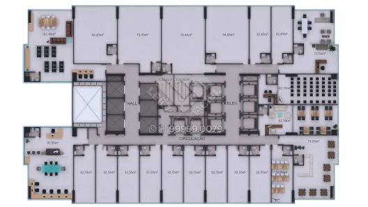Conjunto Comercial / Sala à venda, 65m² no Boa Viagem, Recife