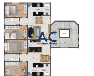 Apartamento com 2 Quartos à venda, 40m² no Asteca (São Benedito), Santa Luzia