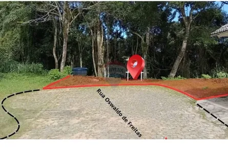 Terreno / Lote / Condomínio à venda, 375m² no Castelanea, Petrópolis