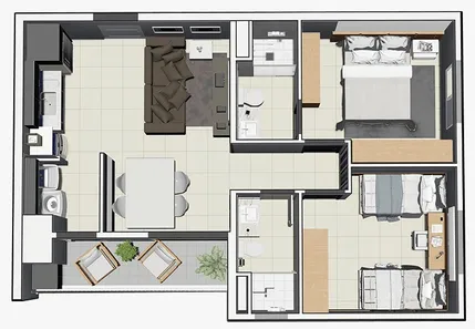 Apartamento com 2 Quartos à venda, 50m² no Jardim do Cruzeiro, Mairinque