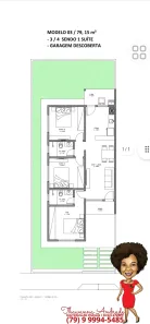 Casa com 2 Quartos à venda, 69m² no Eduardo Gomes, São Cristóvão