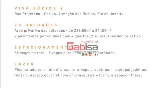 Casa de Condomínio com 4 Quartos à venda, 305m² no , Armação dos Búzios