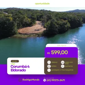 Terreno / Lote / Condomínio à venda, 1000m² no Centro, Corumbá de Goiás