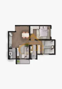 Apartamento com 1 Quarto à venda, 44m² no Vossoroca, Votorantim