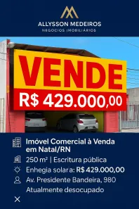 Galpão / Depósito / Armazém com 3 Quartos para venda ou aluguel, 250m² no Lagoa Seca, Natal