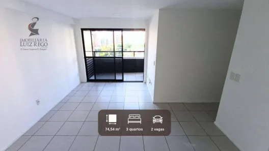 Apartamento com 3 Quartos para alugar, 75m² no Meireles, Fortaleza