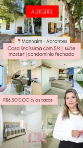 Casa de Condomínio com 5 Quartos para venda ou aluguel, 200m² no Boa União (Abrantes), Camaçari