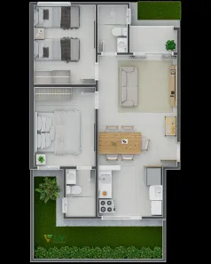 Apartamento com 2 Quartos à venda, 55m² no Piratininga, Maracanaú