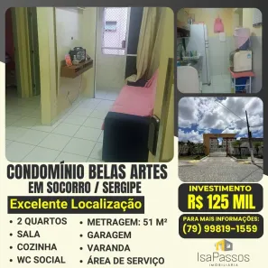 Apartamento com 2 Quartos à venda, 51m² no Marcos Freire II, Nossa Senhora do Socorro