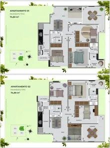 Apartamento com 2 Quartos à venda, 63m² no Doutor Gilberto Machado, Cachoeiro de Itapemirim