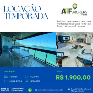 Apartamento com 3 Quartos para alugar, 132m² no Conceição de Jacareí, Mangaratiba