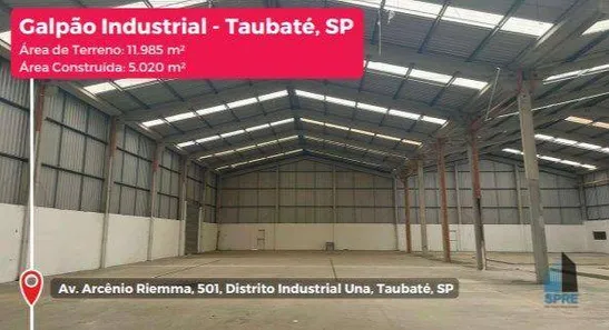 Galpão / Depósito / Armazém para venda ou aluguel, 5020m² no UNA, Taubaté