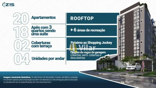 Apartamento com 3 Quartos à venda, 77m² no Centro, Pinhais
