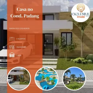 Casa de Condomínio com 3 Quartos à venda, 250m² no Luar da Barra, Barra dos Coqueiros