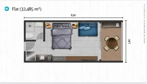 Apartamento com 1 Quarto à venda, 32m² no Peroba, Maragogi