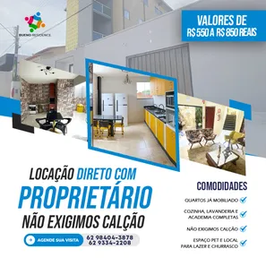 Kitnet com 1 Quarto para alugar, 32m² no Setor Sol Nascente, Goiânia