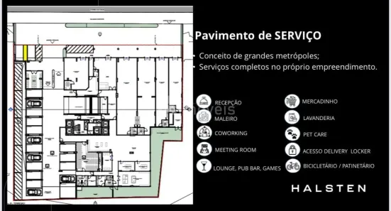 Flat com 1 Quarto à venda, 25m² no Centro, Joinville