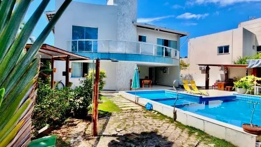 Casa de Condomínio com 4 Quartos para venda ou aluguel, 398m² no Busca Vida (Abrantes), Camaçari