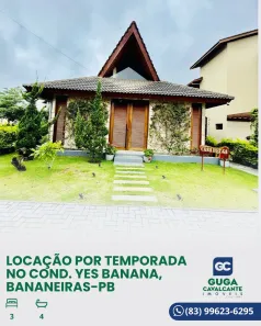 Casa de Condomínio com 3 Quartos para alugar, 180m² no , Bananeiras
