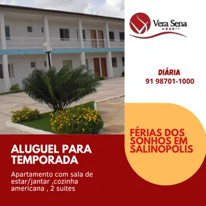 Apartamento com 2 Quartos para alugar, 105m² no Destacado, Salinópolis