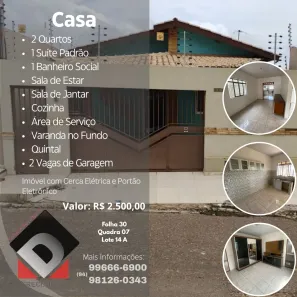 Casa com 3 Quartos para alugar, 120m² no Nova Marabá, Marabá