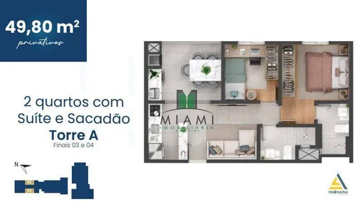 Apartamento com 2 Quartos à venda, 51m² no Centro, Pinhais